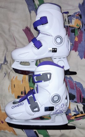 Детские, раздвижные коньки на девочку Oxelo, размер 28-30, регулируется у носка . . фото 3