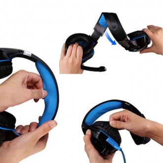 
Навушники гарнітура ігрові з підсвічуванням Kotion Each G2000 Blue
Ігрові навуш. . фото 8