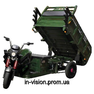 Електричний вантажний трицикл ZEUS TRIGO JJ1.6 1000W/60V/35AH DZM (зелений) - це. . фото 8