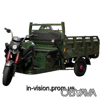 Електричний вантажний трицикл ZEUS TRIGO JJ1.6 1000W/60V/35AH DZM (зелений) - це. . фото 1