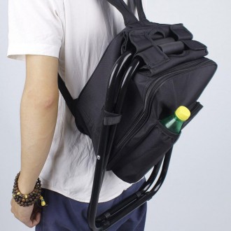Стілець - рюкзак складний 3 в 1 з термосумкою - поєднує в собі рюкзак, термосумк. . фото 4