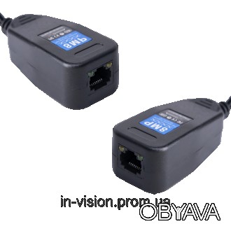 Одноканальный приемник/передатчик видеосигнала по кабелю витая пара GV-01 4K P-0. . фото 1