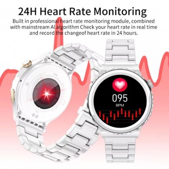 Функції Smart Uwatch GT3 Pro Ceramic White:Вимірювання серцевого пульсуВимір кро. . фото 7