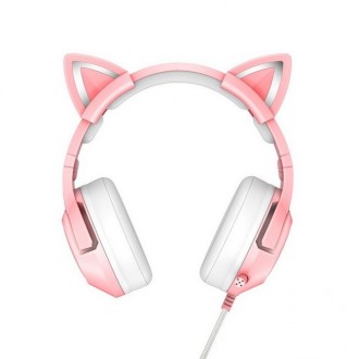 Ігрові навушники ONIKUMA LED K9 7.1 з мікрофоном та підсвічуванням рожевіONIKUMA. . фото 3