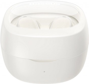 Модель бездротових навушників Baseus Bowie WM02 TWS Bluetooth 5.3 White (NGTW180. . фото 5
