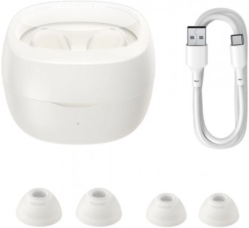 Модель бездротових навушників Baseus Bowie WM02 TWS Bluetooth 5.3 White (NGTW180. . фото 7