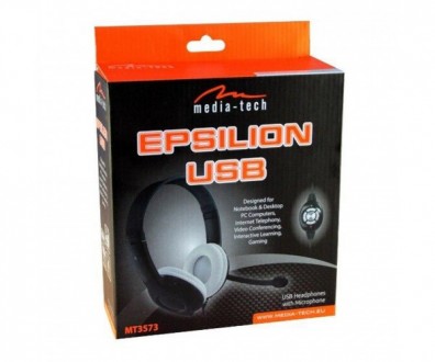 Легкі та зручні навушники з мікрофоном Media-Tech EPSILION USB створені для чітк. . фото 7