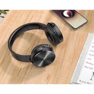 Бездротові навушники Bluetooth HOCO DW01 Foldable BT5.0 чорні
Складні Bluetooth-. . фото 6