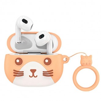 Бездротові дитячі навушники Bluetooth HOCO Cat EW46 в кейсі помаранчеві
Дитячі б. . фото 2