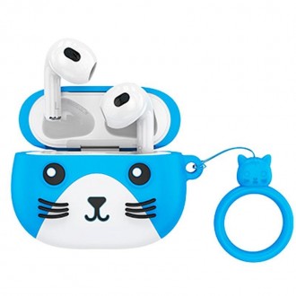 Бездротові дитячі навушники Bluetooth HOCO Cat EW46 в кейсі сині
Дитячі бездрото. . фото 2