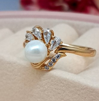Красивое позолоченное женское кольцо. Медицинское золото
Бренд: Xuping
Основа : . . фото 4