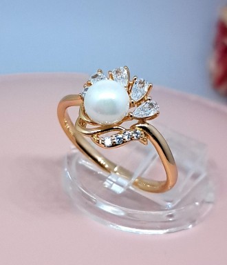 Красивое позолоченное женское кольцо. Медицинское золото
Бренд: Xuping
Основа : . . фото 8