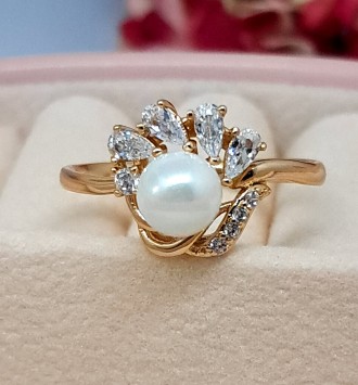 Красивое позолоченное женское кольцо. Медицинское золото
Бренд: Xuping
Основа : . . фото 3
