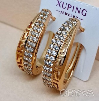 Женские серьги из медицинского золота. Ювелирная бижутерия Xuping