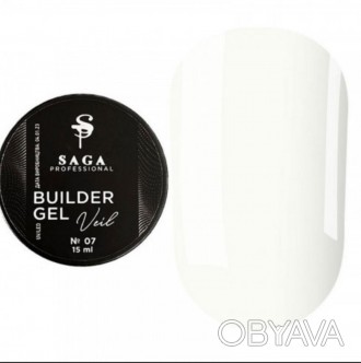 Гель для наращивания ногтей Saga Builder Gel Veil 07 белый
 Saga Professional Bu. . фото 1