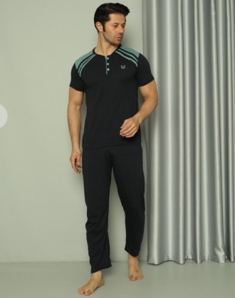 Мужская пижама футболка и штаны, домашний мужской костюм с коротким рукавом ТМ G. . фото 3