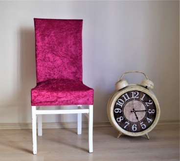 Велюровые чехлы на стулья со спинкой на резинке, 6 шт комплект, Турция
 Цена ука. . фото 2