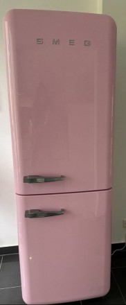 Холодильник Smeg Retro Pink Cadillac. По стану майже новий. 2015р, повністю робо. . фото 3