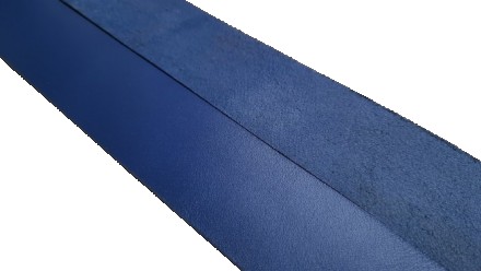 Смуга для ременя темно-синя 140*4 см з натуральної шкіри 4 мм, ремінна полоса 14. . фото 2