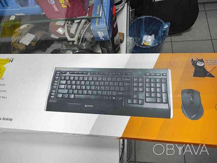 беспроводные клавиатура и мышь, интерфейс USB, для настольного компьютера, класс. . фото 1