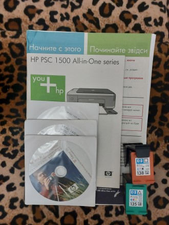 Продам струйний кольоровий принтер 3 в 1 (сканер, копер) HP PSC 1510 All-in-One . . фото 3