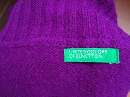 Свитер-гольф Benetton Бенеттон р. М - на р. 46-48.
Цвет пурпурно-розовый или тё. . фото 8