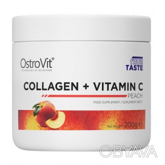 Collagen + Vitamin C (200 г, ежевика) из Польши - натуральный комплекс для здоро. . фото 1