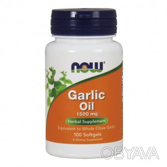 Garlic Oil 1500 mg (100 softgels)Описание товара:Garlic Oil 1500 mg – это капсул. . фото 1