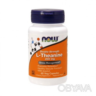 L-Theanine 200 mg Double Strenght (60 veg caps) от 100 KGИнтересные факты об L-T. . фото 1