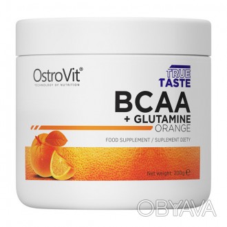 BCAA + Glutamine (200 г, клубника-ягода) – эффективная спортивная добавка из Пол. . фото 1