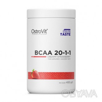 BCAA 20-1-1 (400 g, creamy strawberry) – спортивное питание для активных людейОп. . фото 1