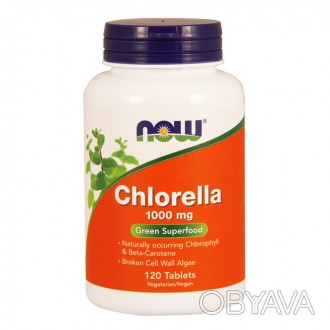 Chlorella 1000 mg (120 таблеток) - натуральный источник здоровья от компании 100. . фото 1