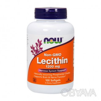 NOW Foods Lecithin 1200 mg содержит 15% фосфатидилхолина, из которого состоит ос. . фото 1