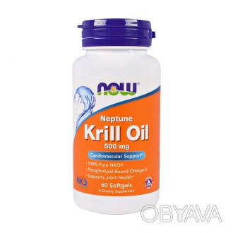 Krill Oil 500 мг (60 капсул) - натуральный источник Омега-3 жирных кислотКролий . . фото 1