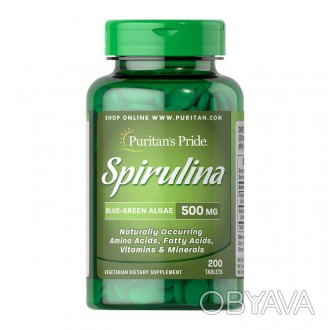 Spirulina 500 mg (200 tablets) от производителя из США Описание товара Spirulin. . фото 1