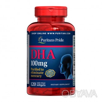 DHA 100 мг (120 софтгелей) – полезный компонент для здоровья сердечно-сосудистой. . фото 1