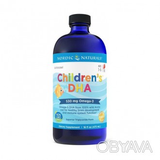 Children's DHA 530 mg Omega-3: натуральная клубника и самый высокий уровень DHAД. . фото 1