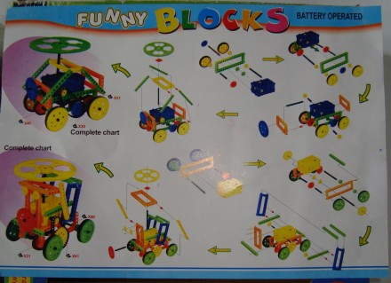 Конструктор игрушечных машин и механизмов Fanny Blocks - комплектация полная, но. . фото 4