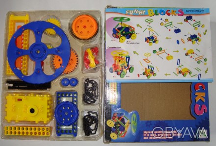 Конструктор игрушечных машин и механизмов Fanny Blocks - комплектация полная, но. . фото 1