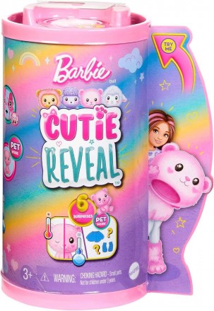 
З 6 сюрпризами в 1 упаковці ляльки Barbie Cutie Reveal Chelsea подарують наймил. . фото 6