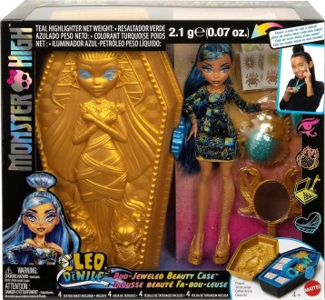 
Готовий до святині. Цей футляр Golden Glam включає ляльку Monster High і муміфі. . фото 7