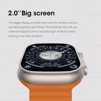  Iwo Ultra Watch 8 має діагональ екрану 49 мм та виготовляється з якісних матері. . фото 3