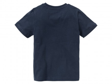 Бавовняна футболка бренду Lupilu з коротким рукавом і круглим вирізом горловини.. . фото 3