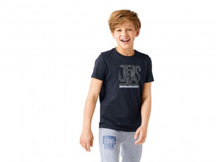Хлопковая футболка бренда Pepperts с коротким рукавом и круглым вырезом горловин. . фото 3