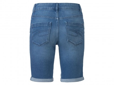 Жіночі джинсові шорти-бермуди від марки Esmara. Повернуті знизу, з кишенями спер. . фото 4