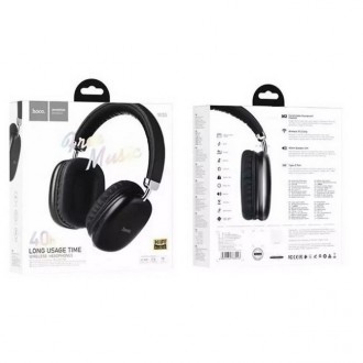 Навушники бездротові Bluetooth HOCO W35 чорніHOCO W35 - повнорозмірні навушники . . фото 6