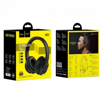 Навушники бездротові накладні Bluetooth HOCO Journey Hi-Res W28 чорні
Бездротові. . фото 4