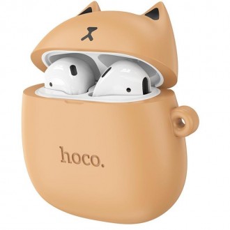 Дитячі навушники бездротові Bluetooth HOCO Cat EW45 в кейсі помаранчеві
Дитячі б. . фото 2