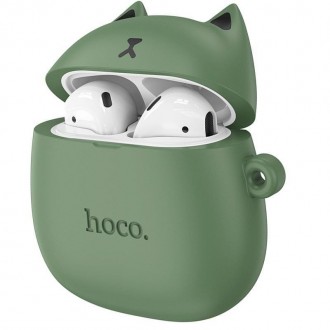 Навушники дитячі бездротові Bluetooth HOCO Cat EW45 в кейсі оливкові
Дитячі безд. . фото 2