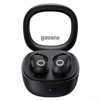 Навушники бездротові Bluetooth Baseus Bowie WM02 в кейсі чорні
Міцні бездротові . . фото 5